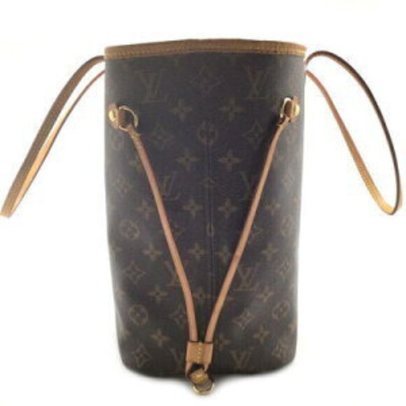 Louis Vuitton Neverfull Mimosa Orange Tote Bag Pouch Brown Yellow - Picture 4 of 8